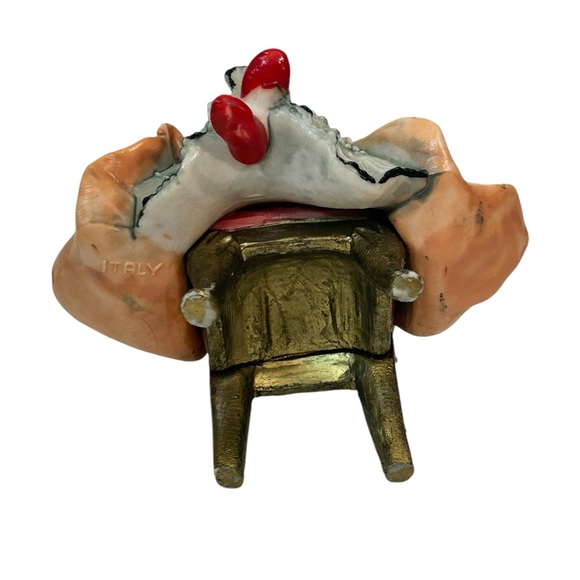 Vintage Italian-made, object, girl playing the violin, figurine. Hand painted - Picture 5 of 7